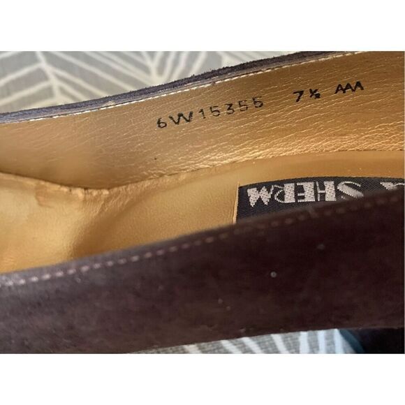 STUART WEITZMAN Brown Suede Tower Pump Heels Shoes size 7.5 AAA NARROW - Picture 10 of 11